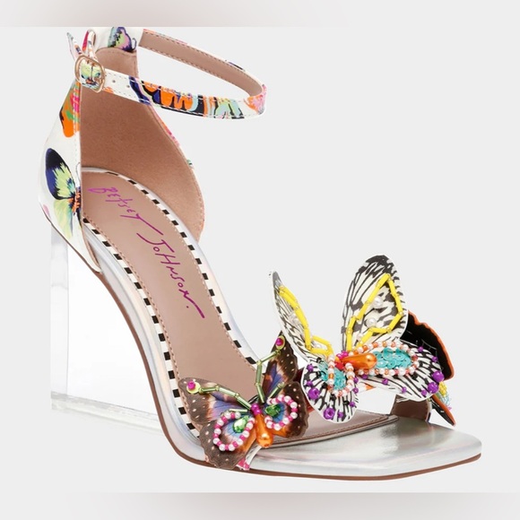 Betsey Johnson Shoes - Betsey Johnson Women's Marloe Wedge Sandal Size 10 Multicolor Butterfly